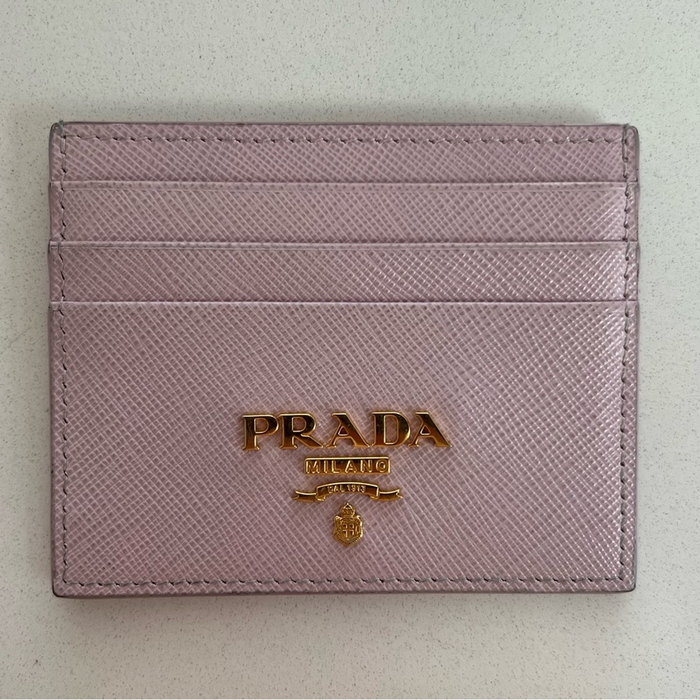 Prada, Saffiano Leather Cardholder, Alabaster Pink - Picture 4 of 10